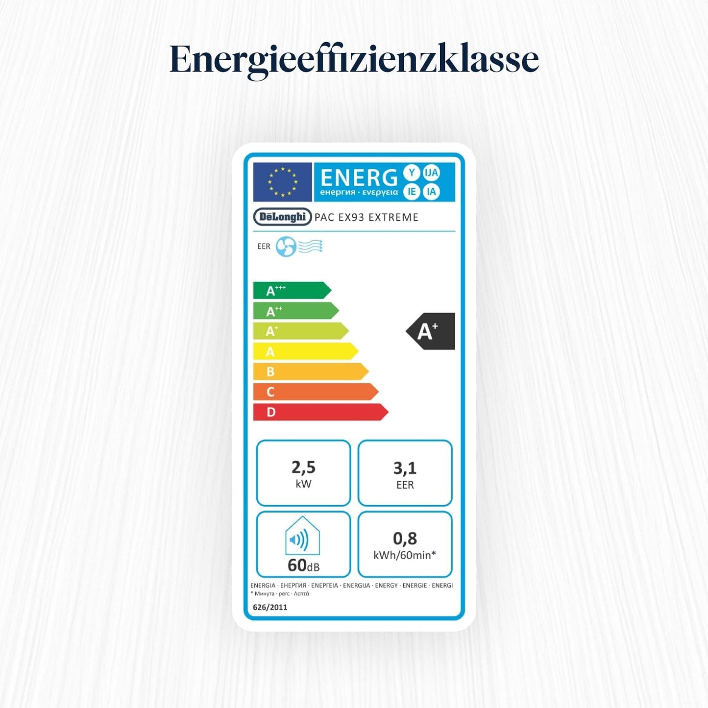 De'Longhi Pinguino Extreme - Mobiles Klimagerät, für Räume bis 33,5 m², mit Luftentfeuchter & Ventilator, 8900 BTU, Leiser Betrieb, Eco-Real-Feel, 24h-Timer, Energieeffizienzklasse A+ (PACEX93)