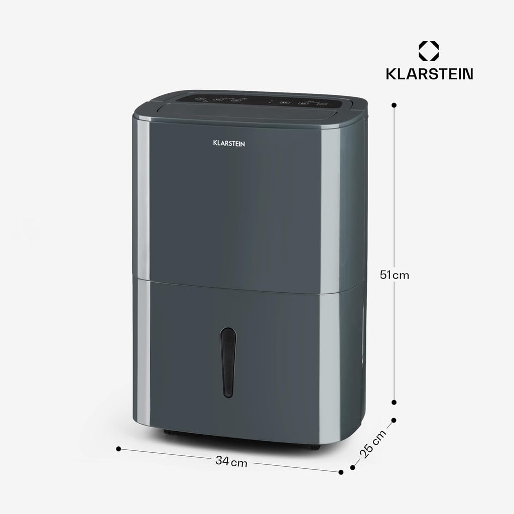 Klarstein Luftentfeuchter & Luftreiniger Elektrisch, 20 L Raumentfeuchter Klein für Wohnung Schlafzimmer Badezimmer Keller, Effizienter Bad/Raum Entfeuchter, Elektrischer & Kleiner Luftentfeuchter