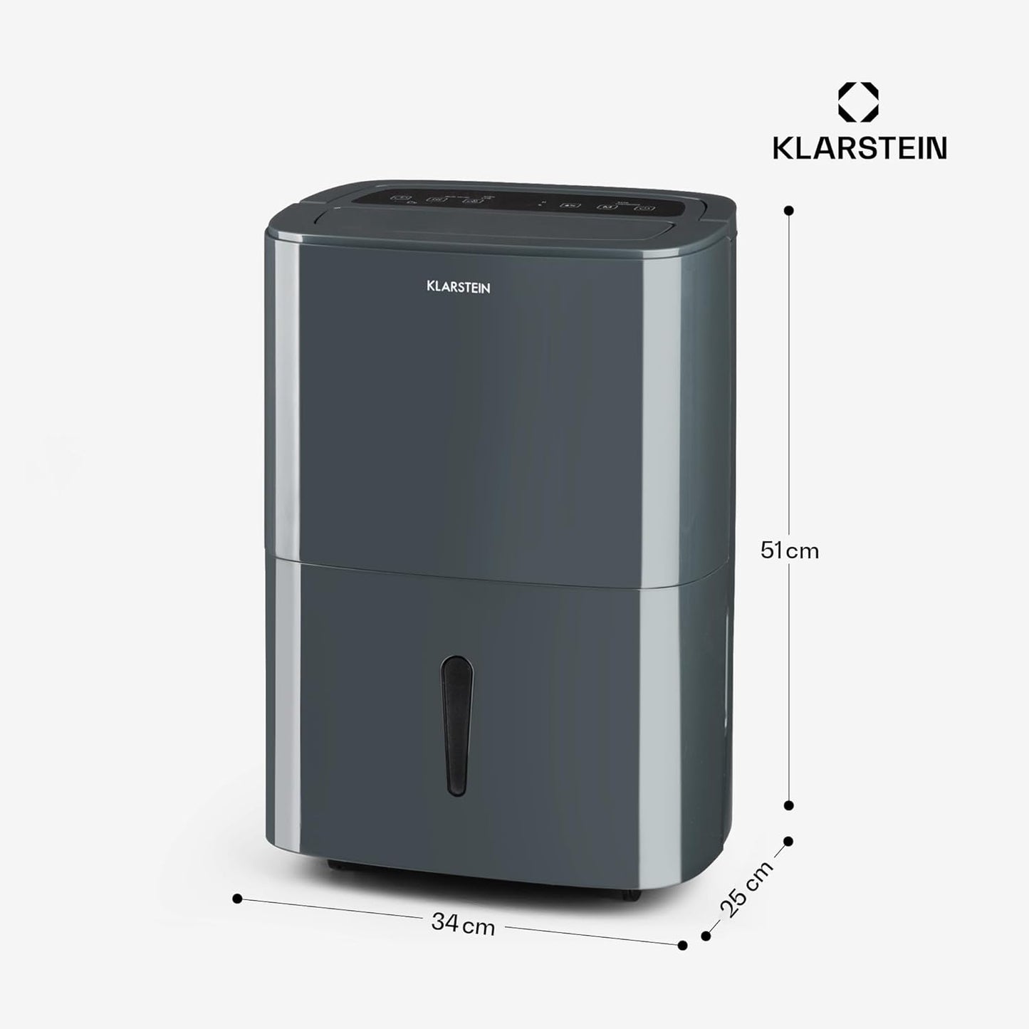 Klarstein Luftentfeuchter & Luftreiniger Elektrisch, 20 L Raumentfeuchter Klein für Wohnung Schlafzimmer Badezimmer Keller, Effizienter Bad/Raum Entfeuchter, Elektrischer & Kleiner Luftentfeuchter