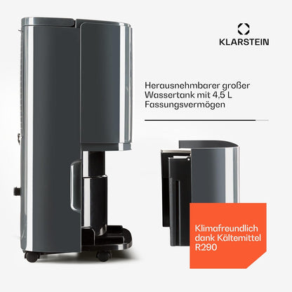 Klarstein Luftentfeuchter & Luftreiniger Elektrisch, 20 L Raumentfeuchter Klein für Wohnung Schlafzimmer Badezimmer Keller, Effizienter Bad/Raum Entfeuchter, Elektrischer & Kleiner Luftentfeuchter