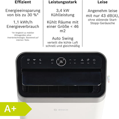 Bosch Cool 5100 Mobiles Klimagerät, Mit Invertertechnologie