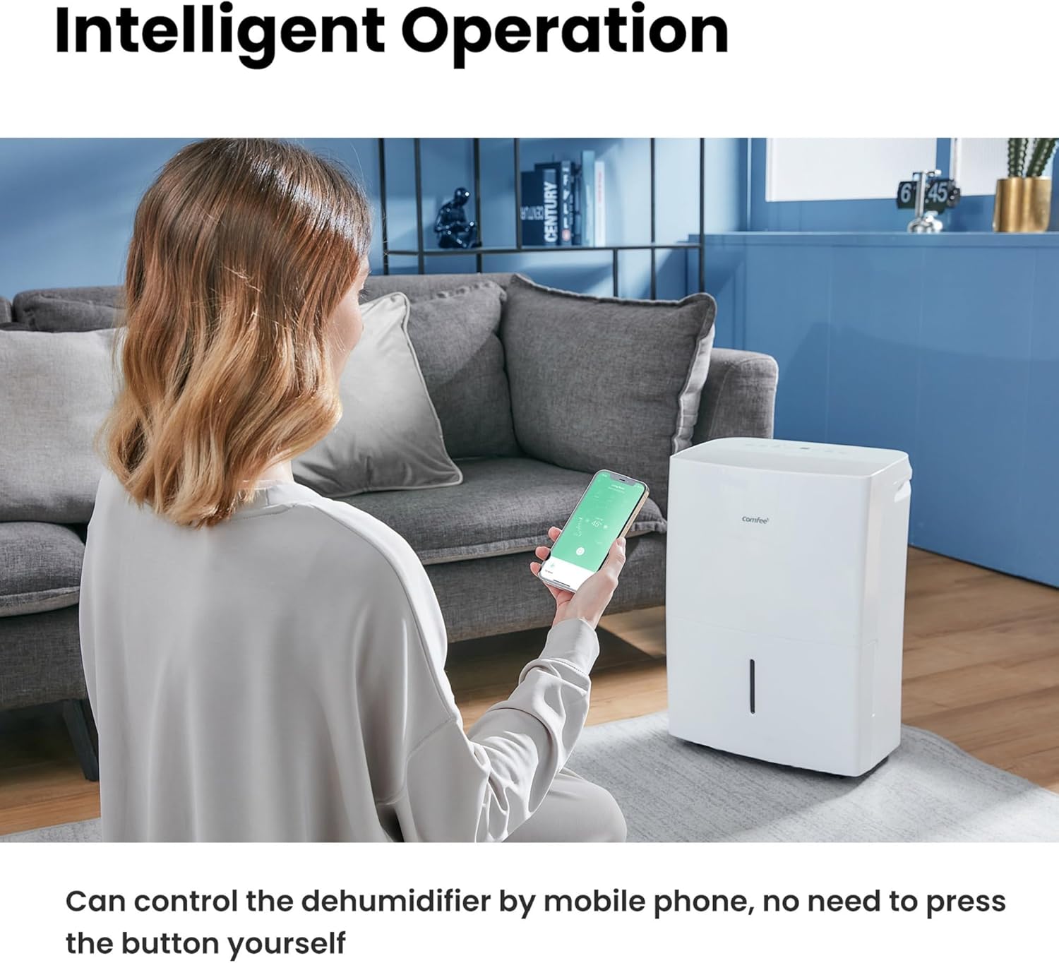 Comfee Luftentfeuchter 16L,Raumgröße ca. 80m³(32m²),Smart modu,Timer 24H,Wassertank 3L,APP-fähig, Weiß, MDDF-16DEN7-WF