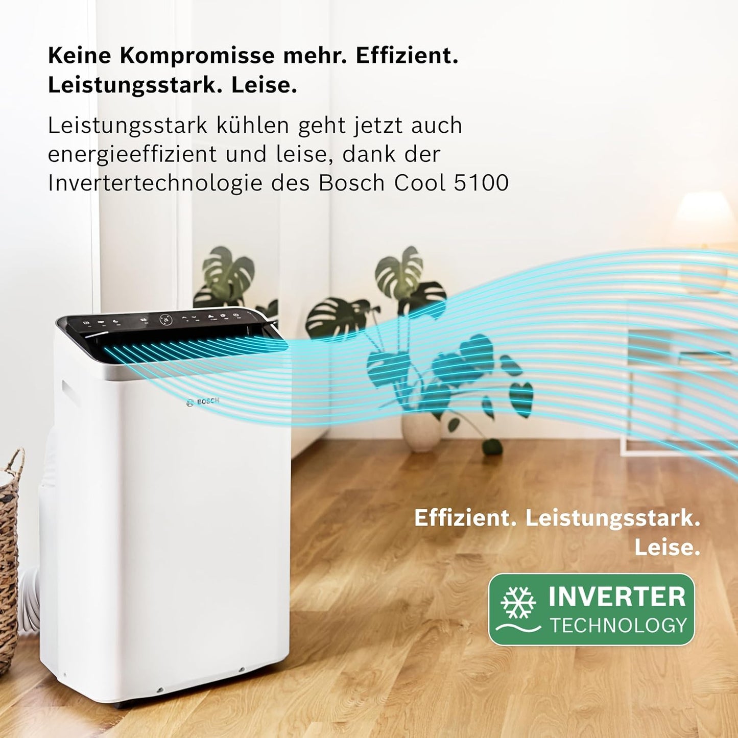 Bosch Cool 5100 Mobiles Klimagerät, Mit Invertertechnologie